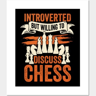 Introverted But Willing To Discuss Chess Posters and Art